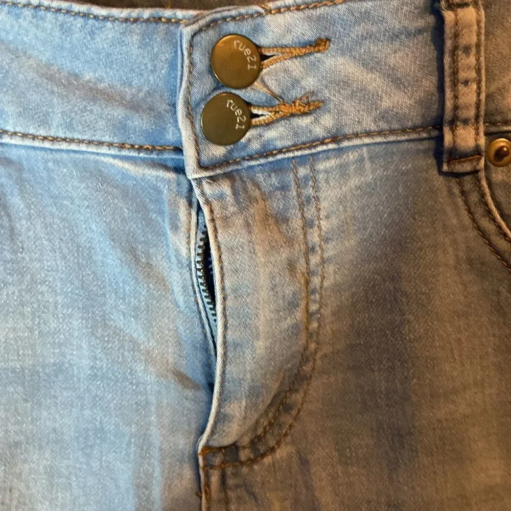 Rue21 Women's Acid Wash Jeans Size 11/12 Regular High Rise Denim Vintage Look